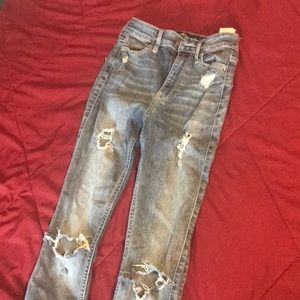 lightly worn ultra high rise skinny jeans